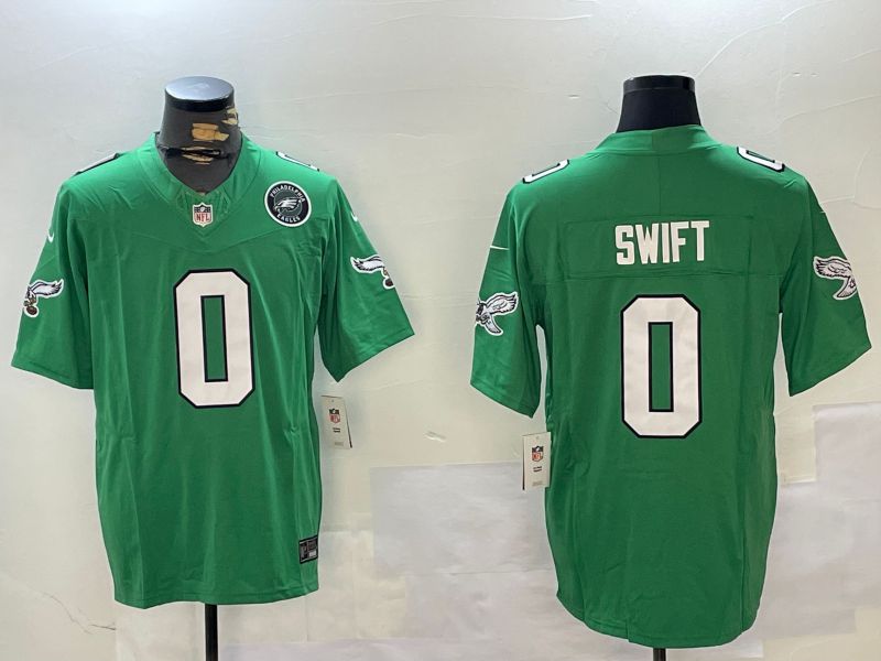 Men Philadelphia Eagles #0 Swift Green Throwback 2024 Nike Vapor Limited NFL Jersey style 2->pittsburgh steelers->NFL Jersey